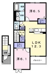 シャンプワールヒルズA棟の物件間取画像